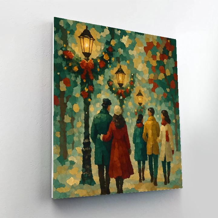 Glistening Garland Stroll Paint by numbers art