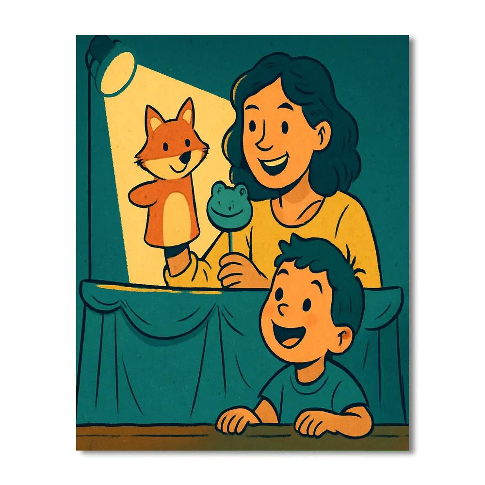 Puppet Show Surprise paint by numbers