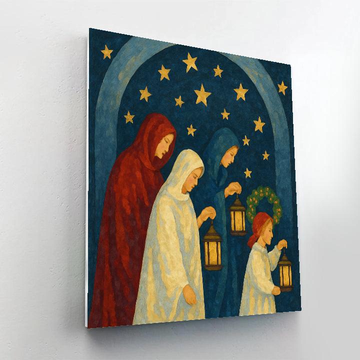 Starlit Nativity Walk Painting by numbers kit