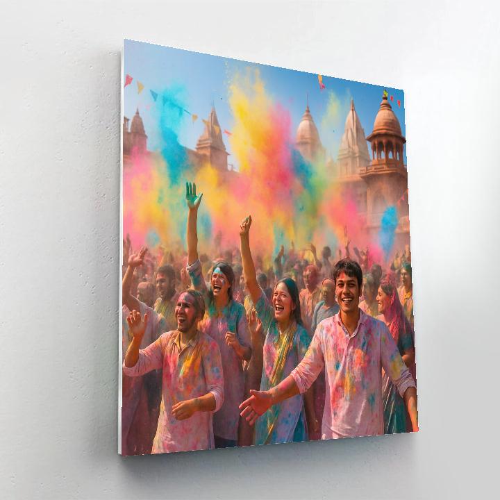 Holi Festival Colors In Vrindavan Paint by numbers art