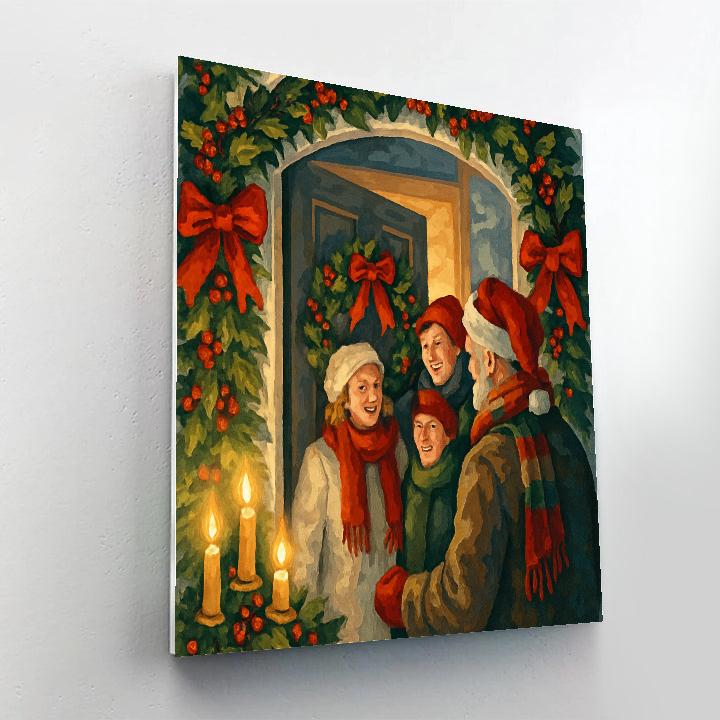 Candlelit Winter Welcome DIY paint by numbers