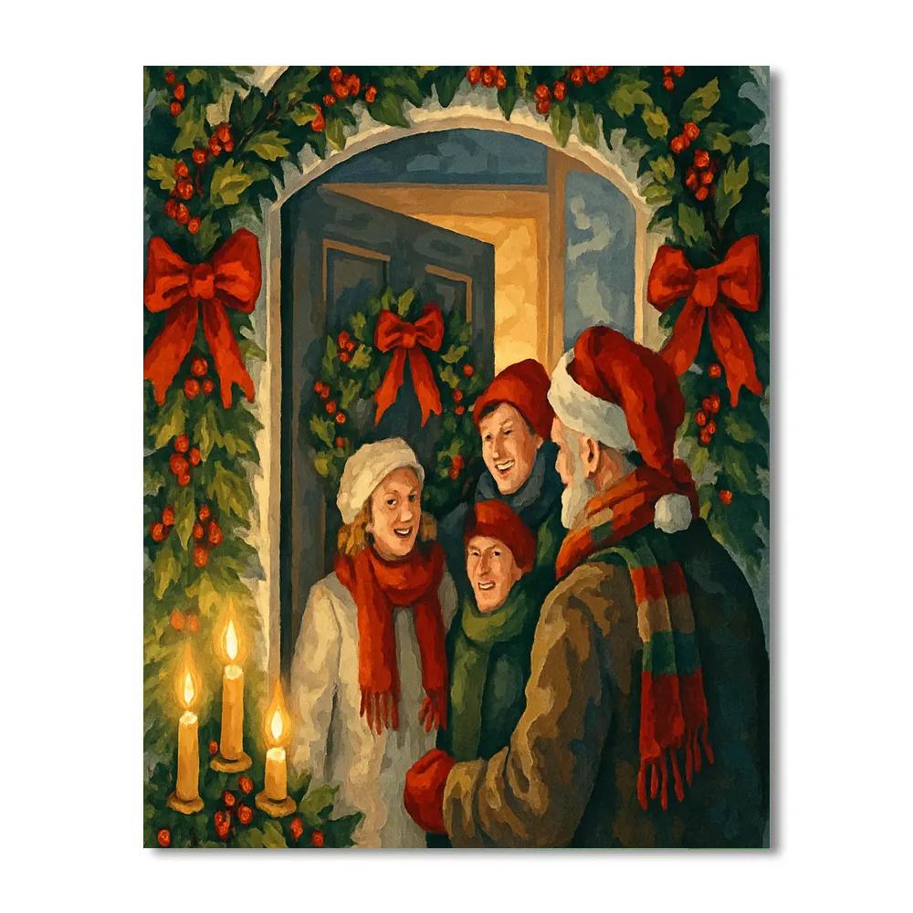 Candlelit Winter Welcome DIY paint by numbers