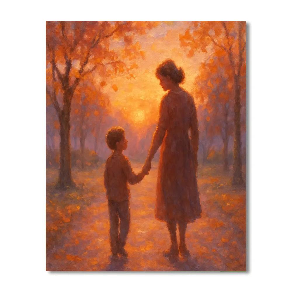 Sunset Stroll And Sweet Whispers Painting by numbers kit