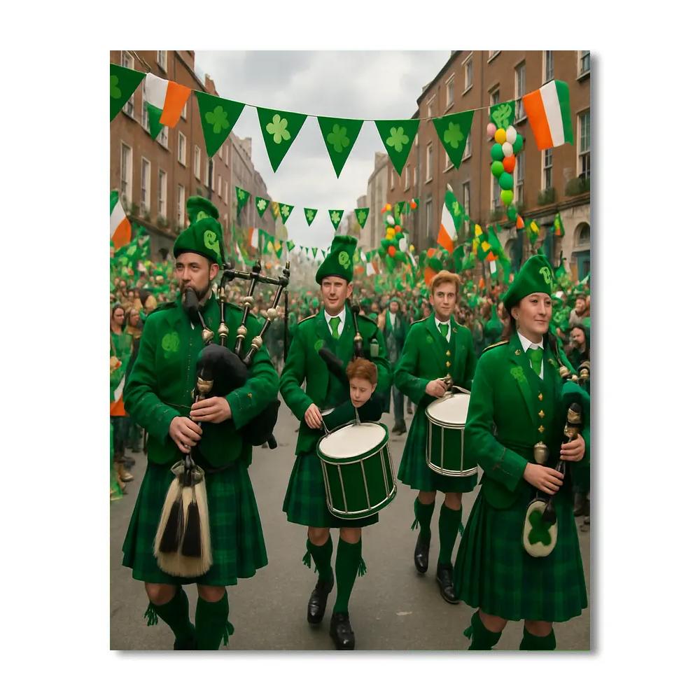 St Patricks Day Dublin Parade painting number kit