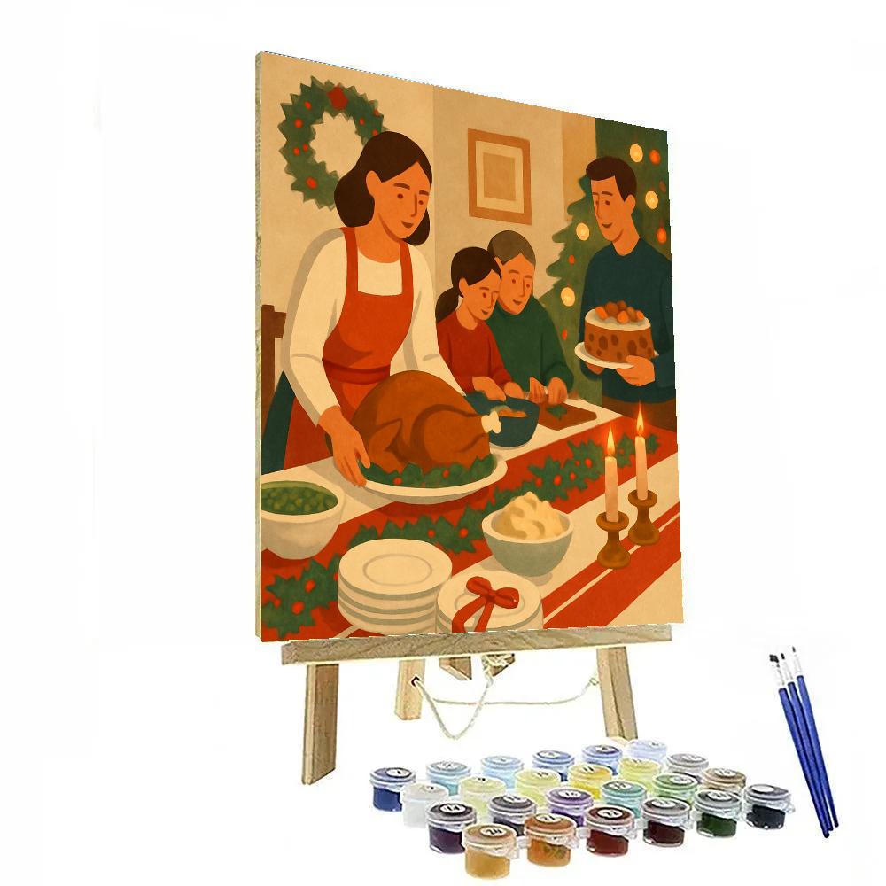 Festive Feast Preparation DIY paint by numbers