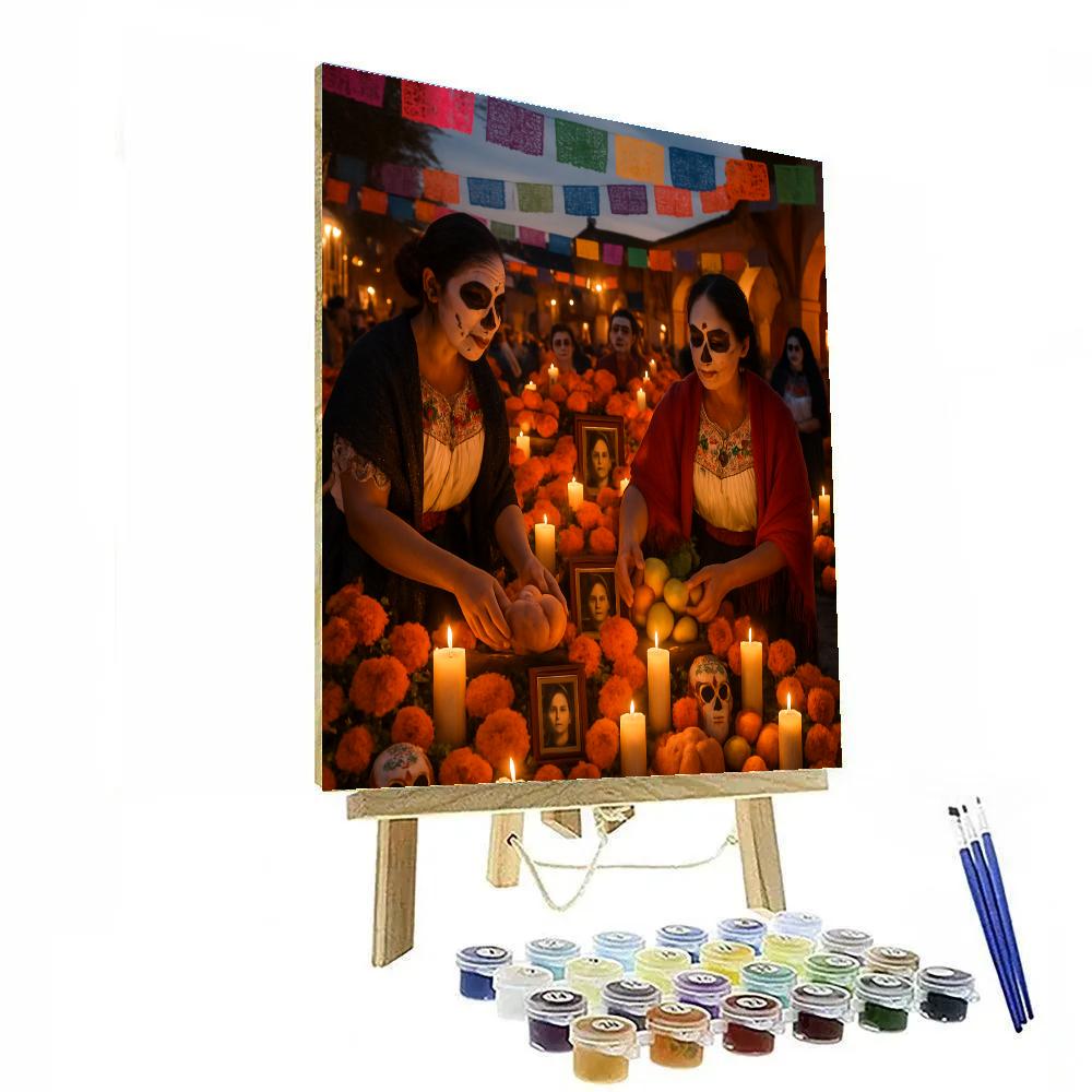 Day Of The Dead Public Altar Mexico Numbered painting kits