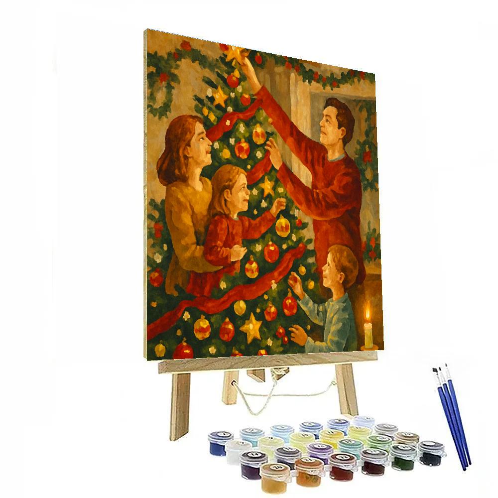 Twinkling Tree Decorating Number painting