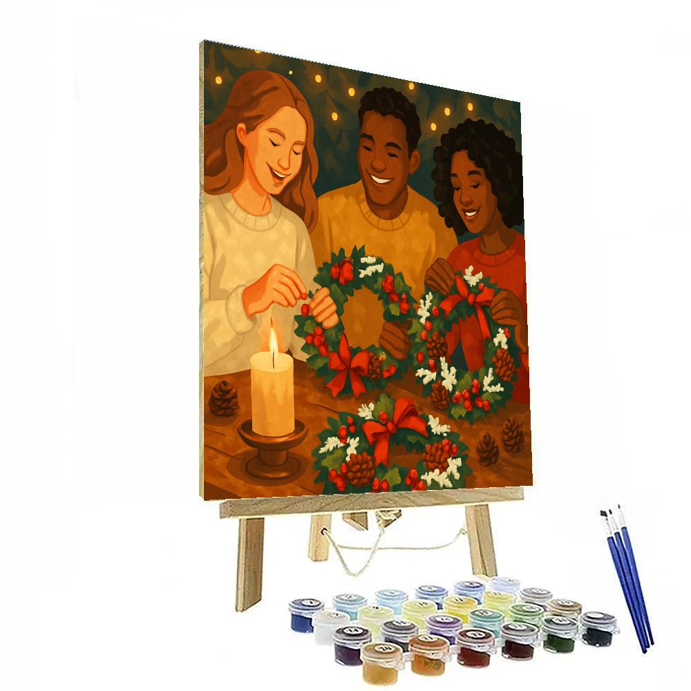 Frosty Wreath Workshop paint by color
