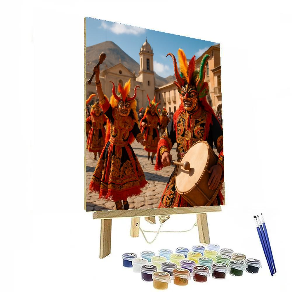 Carnaval De Oruro Bolivia Folk Dances Numbered painting kits