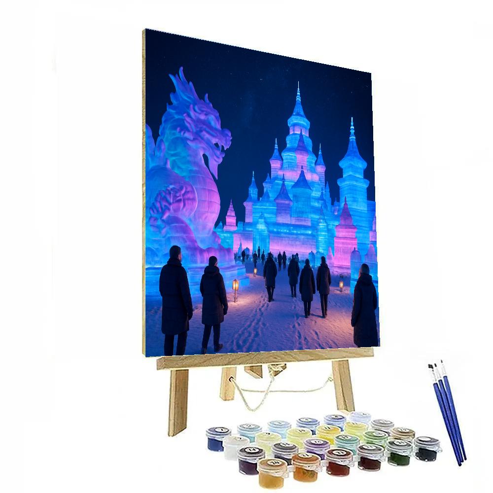 Harbin Ice Lantern Festival China paint by numbers