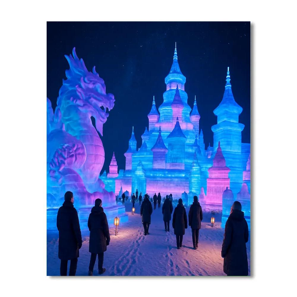 Harbin Ice Lantern Festival China paint by numbers