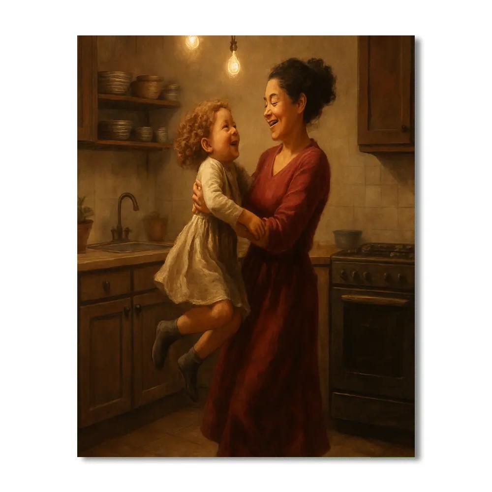 Cozy Kitchen Dance Moment paint by color