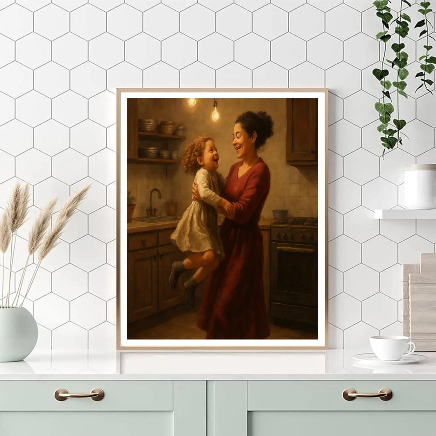 Cozy Kitchen Dance Moment paint by color