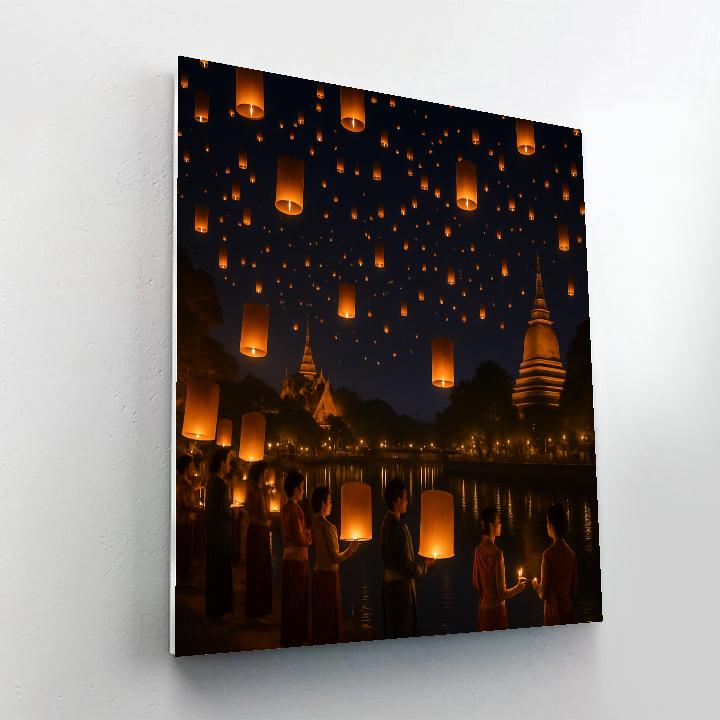 Lantern Festival Chiang Mai Thailand Painting by numbers kit