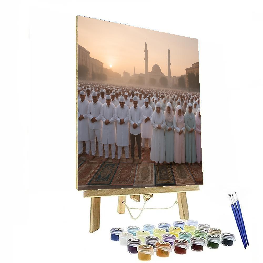 Eid Al-Fitr Morning Prayer Gathering Paint by numbers kits