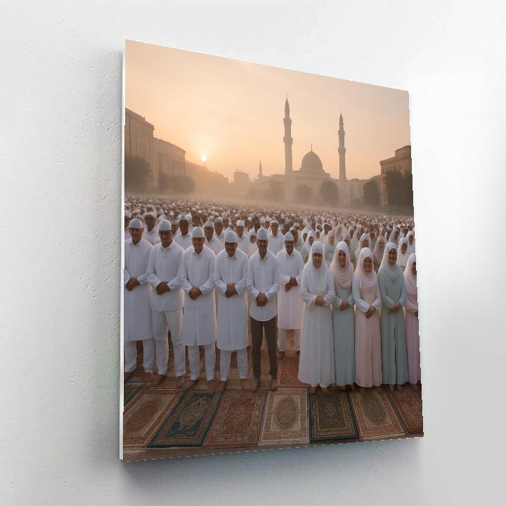 Eid Al-Fitr Morning Prayer Gathering Paint by numbers kits