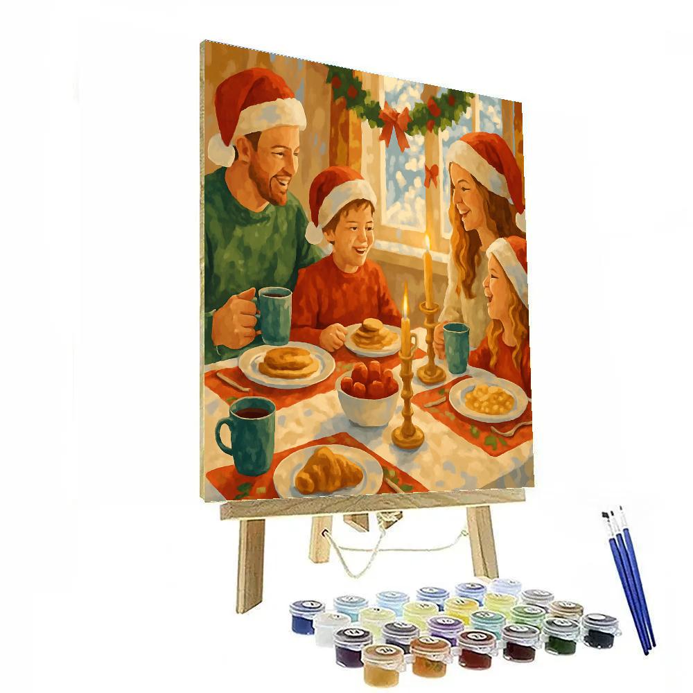 Holly Jolly Breakfast paint by numbers