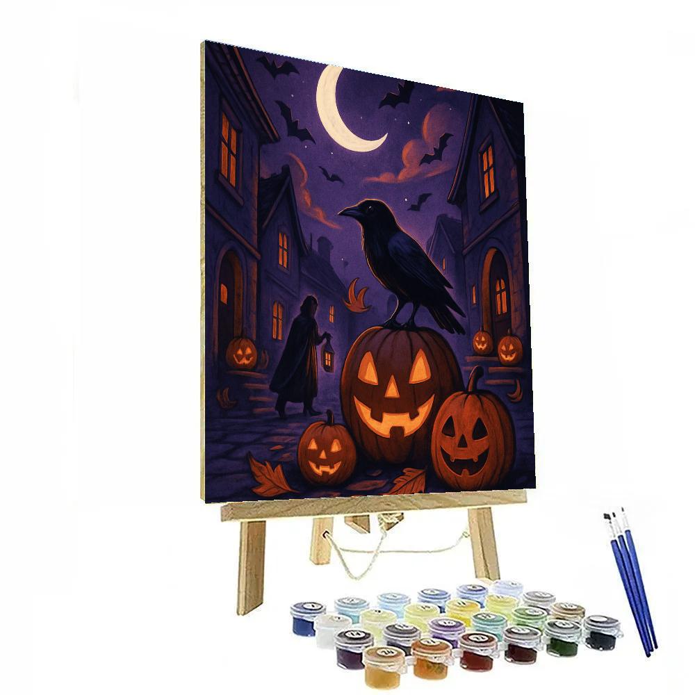 Halloween Moonlit Masquerade paint by numbers