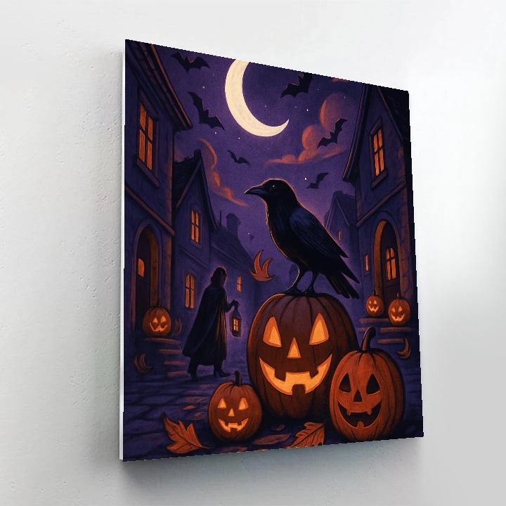 Halloween Moonlit Masquerade paint by numbers