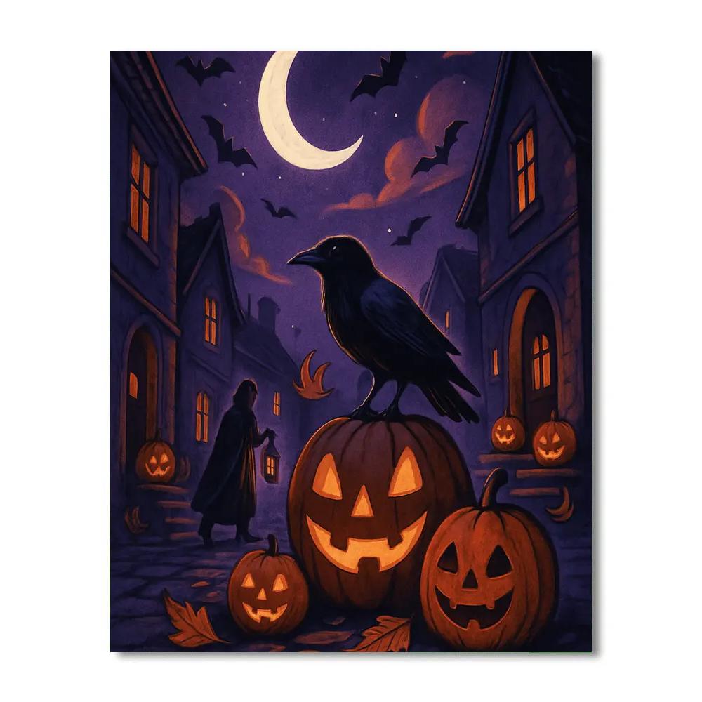 Halloween Moonlit Masquerade paint by numbers