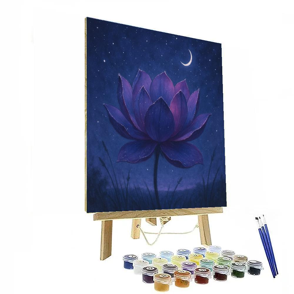 Flower Midnight Bloom paint by numbers