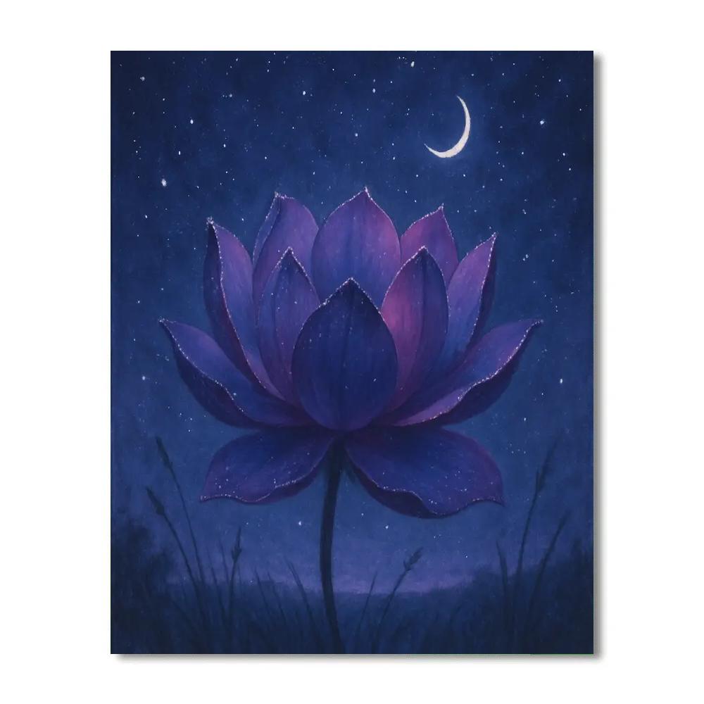 Flower Midnight Bloom paint by numbers