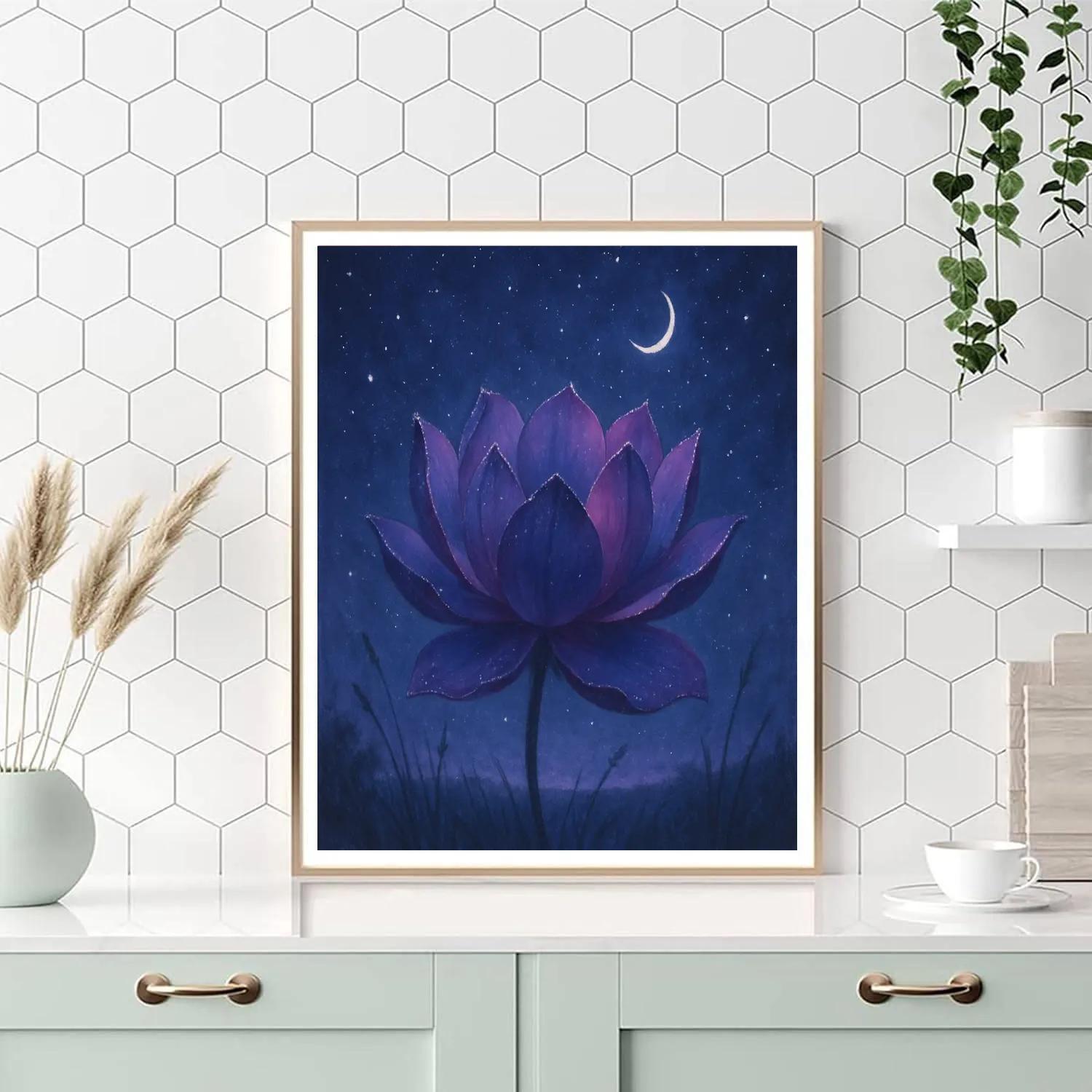 Flower Midnight Bloom paint by numbers