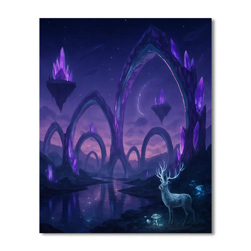 Fantasy Crystal Vale paint by color