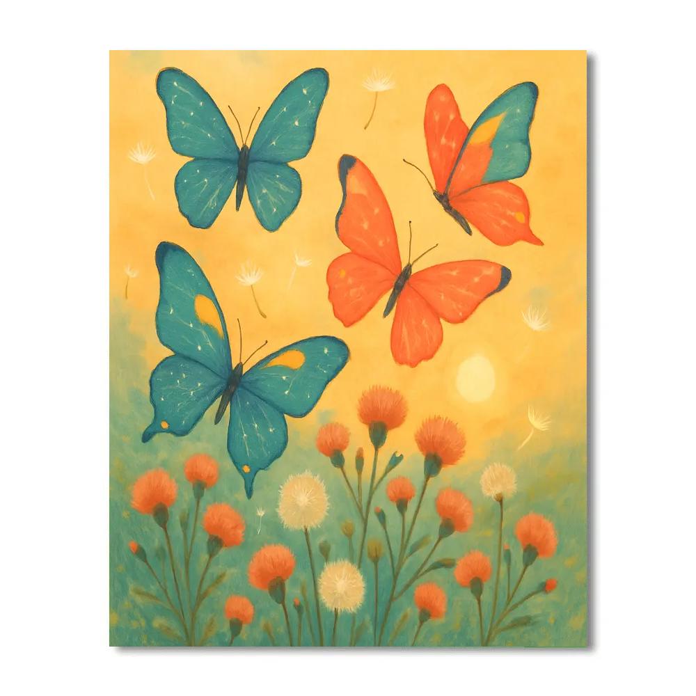 Butterfly Celestial Garden paint by number