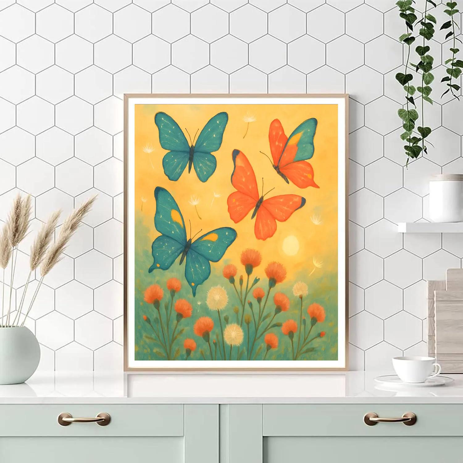 Butterfly Celestial Garden paint by number