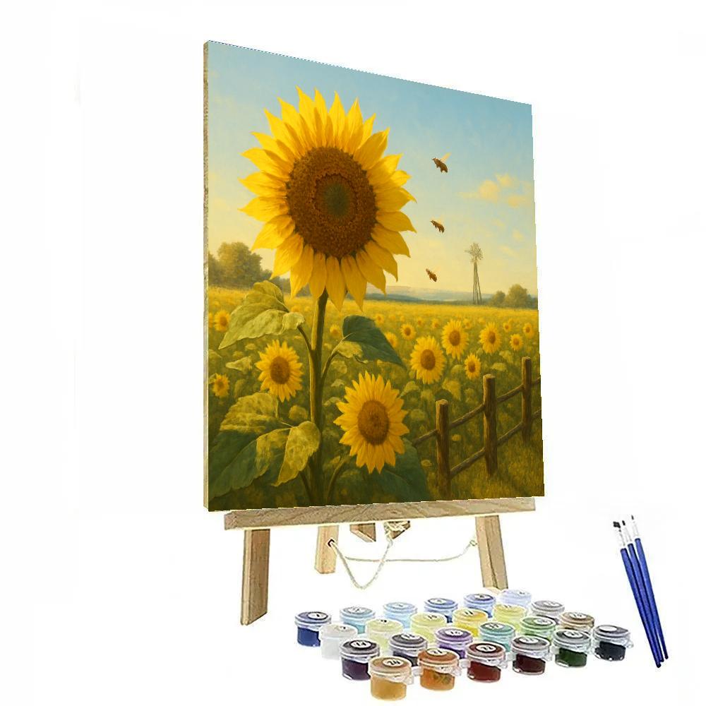 Sunflower Morning Radiance Painting by numbers kit