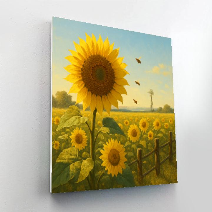 Sunflower Morning Radiance Painting by numbers kit