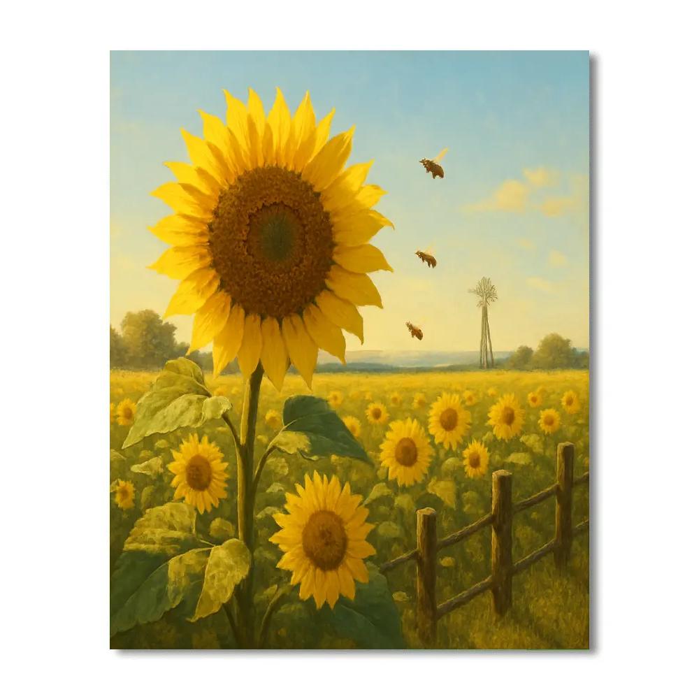 Sunflower Morning Radiance Painting by numbers kit