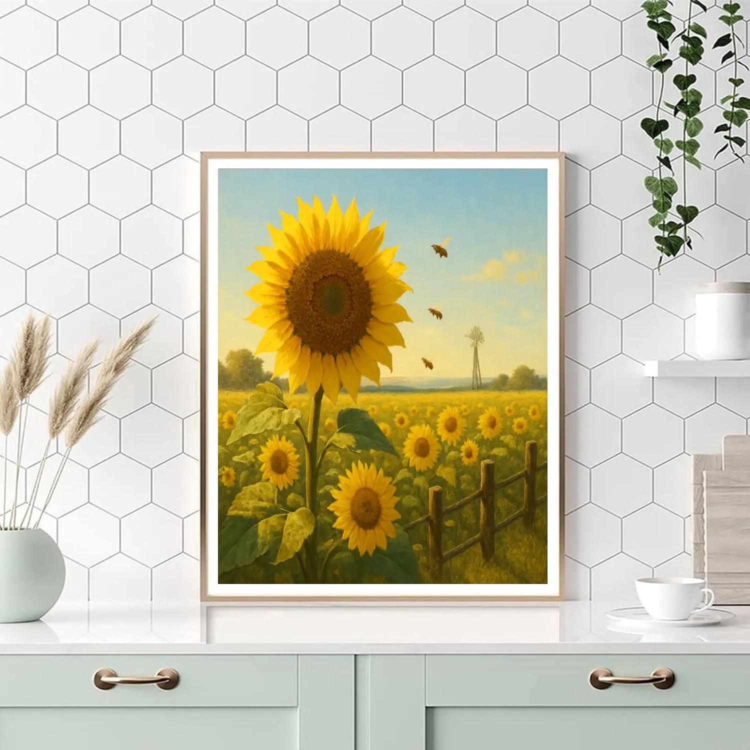Sunflower Morning Radiance Painting by numbers kit