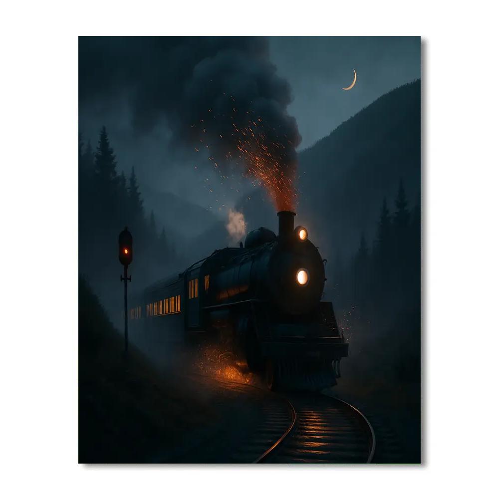 Train Twilight Express DIY paint by numbers