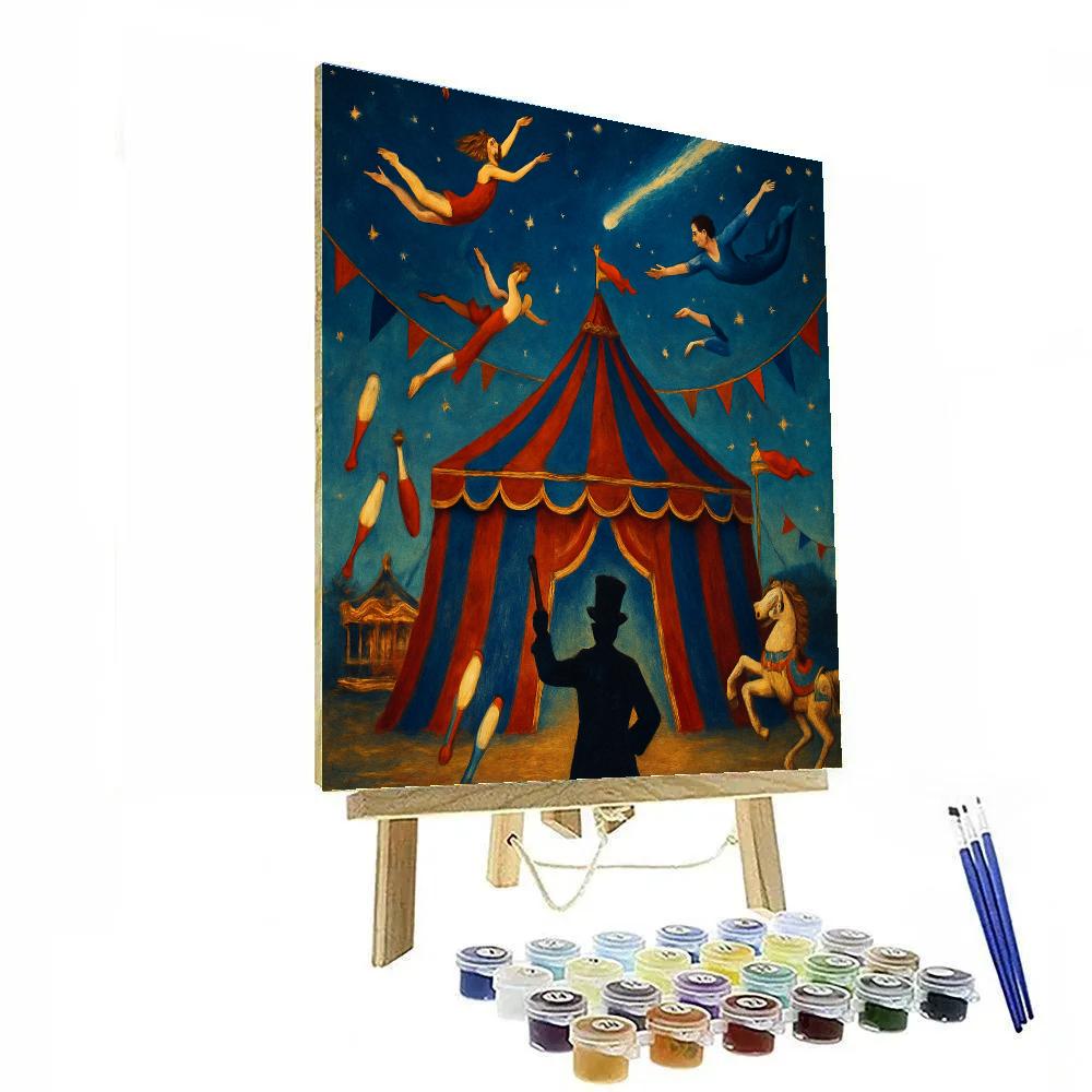 Circus Moon Pavilion Paint by numbers art