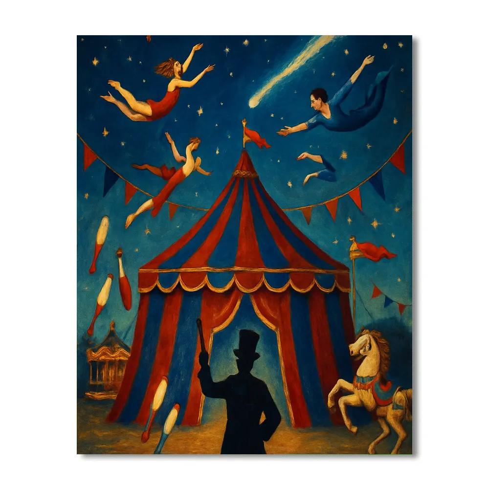 Circus Moon Pavilion Paint by numbers art