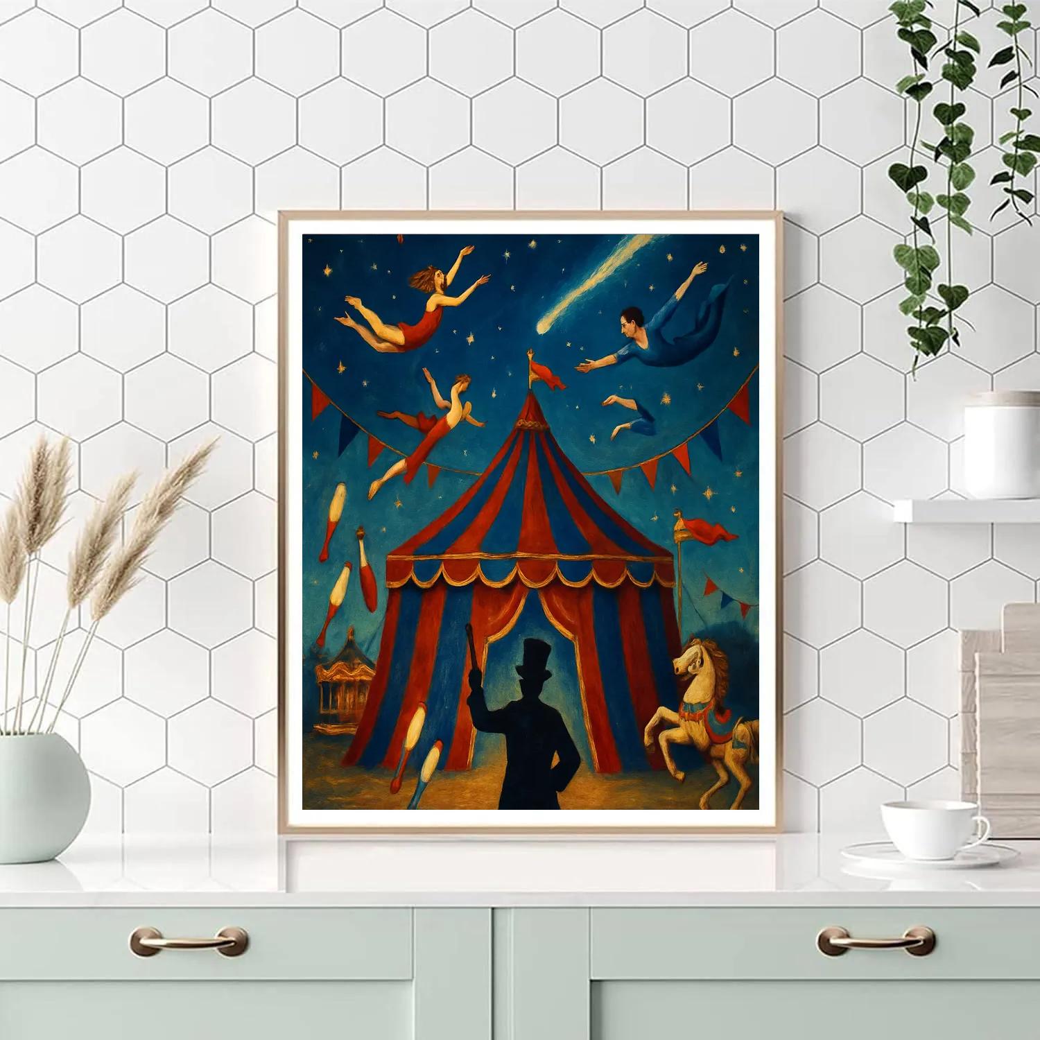 Circus Moon Pavilion Paint by numbers art