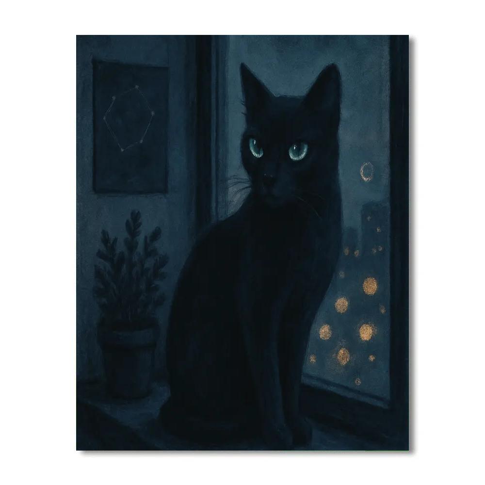 Black Cat Nocturne Watch paint by color