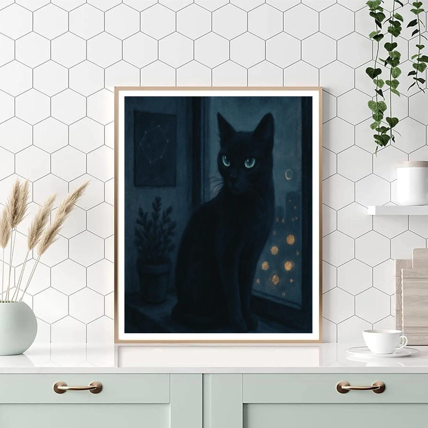 Black Cat Nocturne Watch paint by color