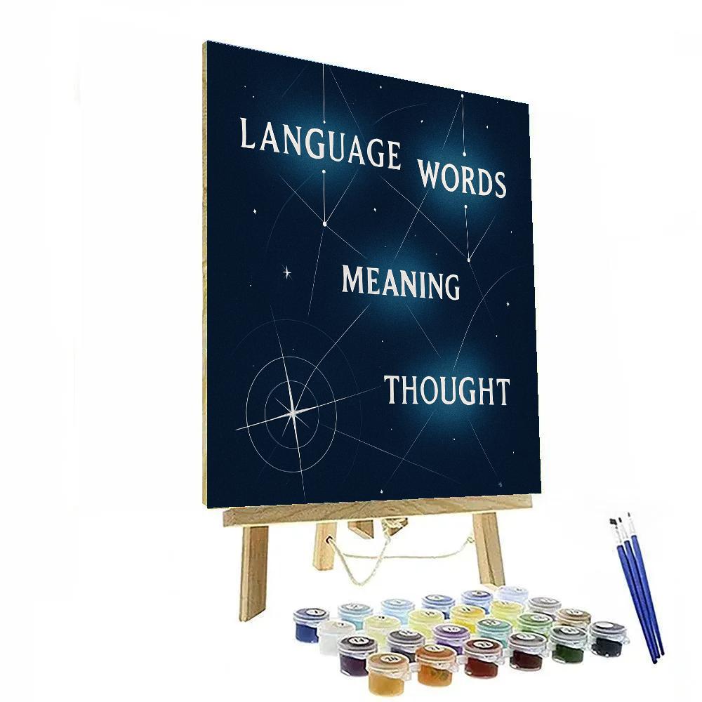 Word Constellation Collage paint by color