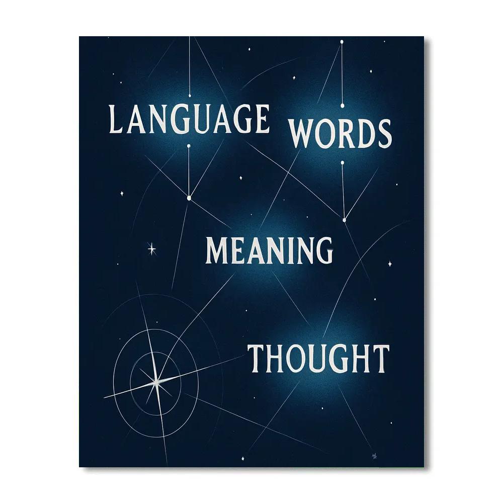 Word Constellation Collage paint by color