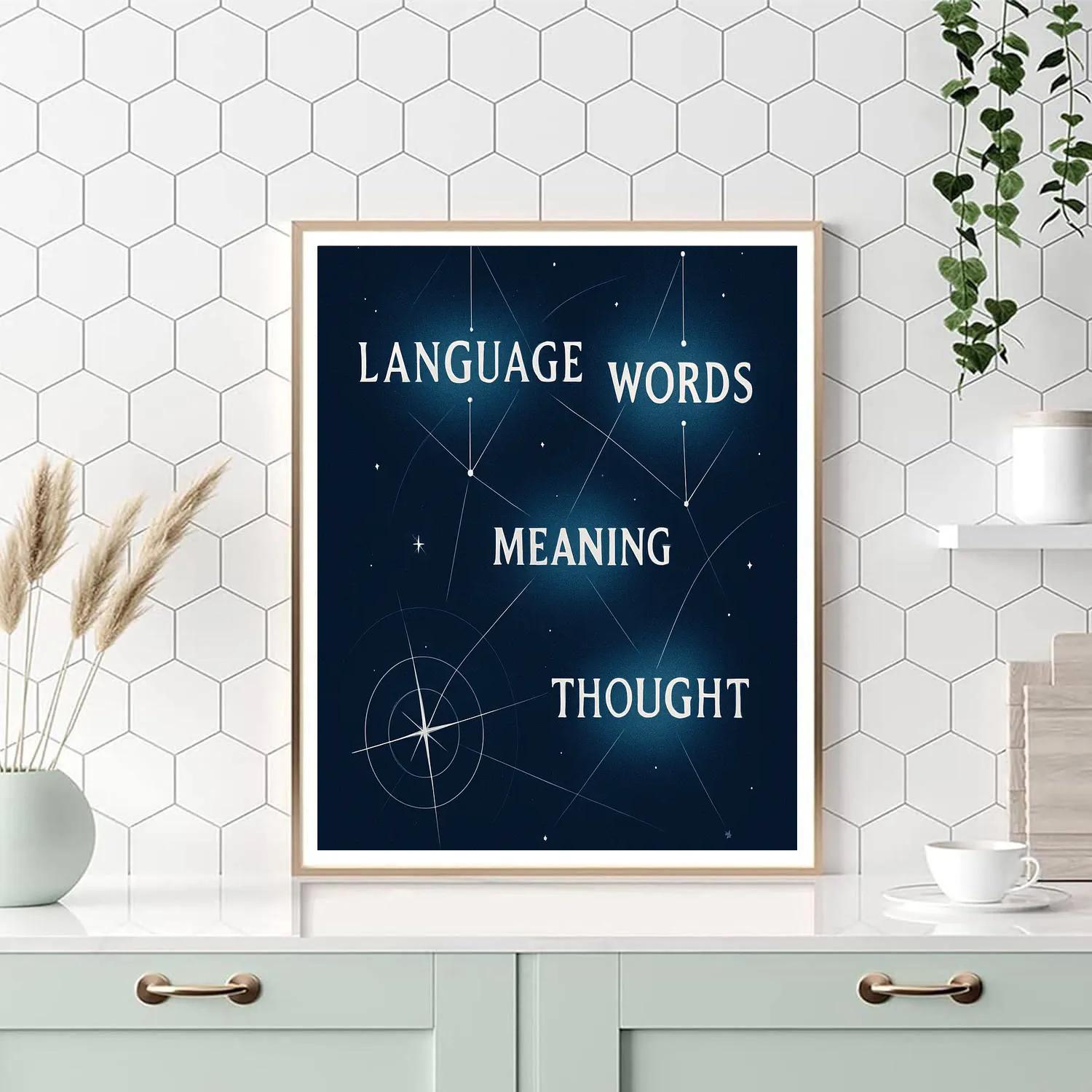 Word Constellation Collage paint by color