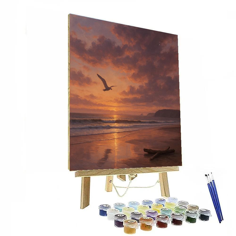 Sunset Ember Shoreline Painting by numbers kit