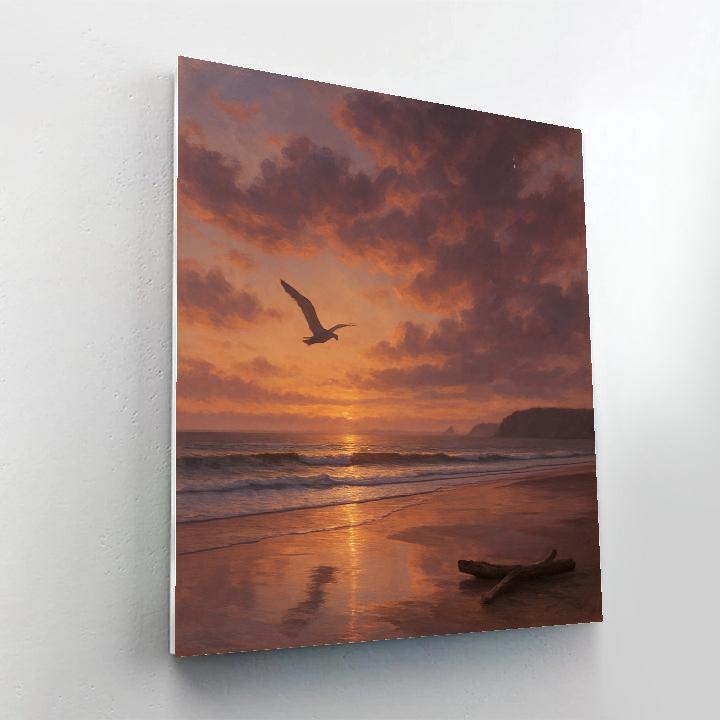 Sunset Ember Shoreline Painting by numbers kit