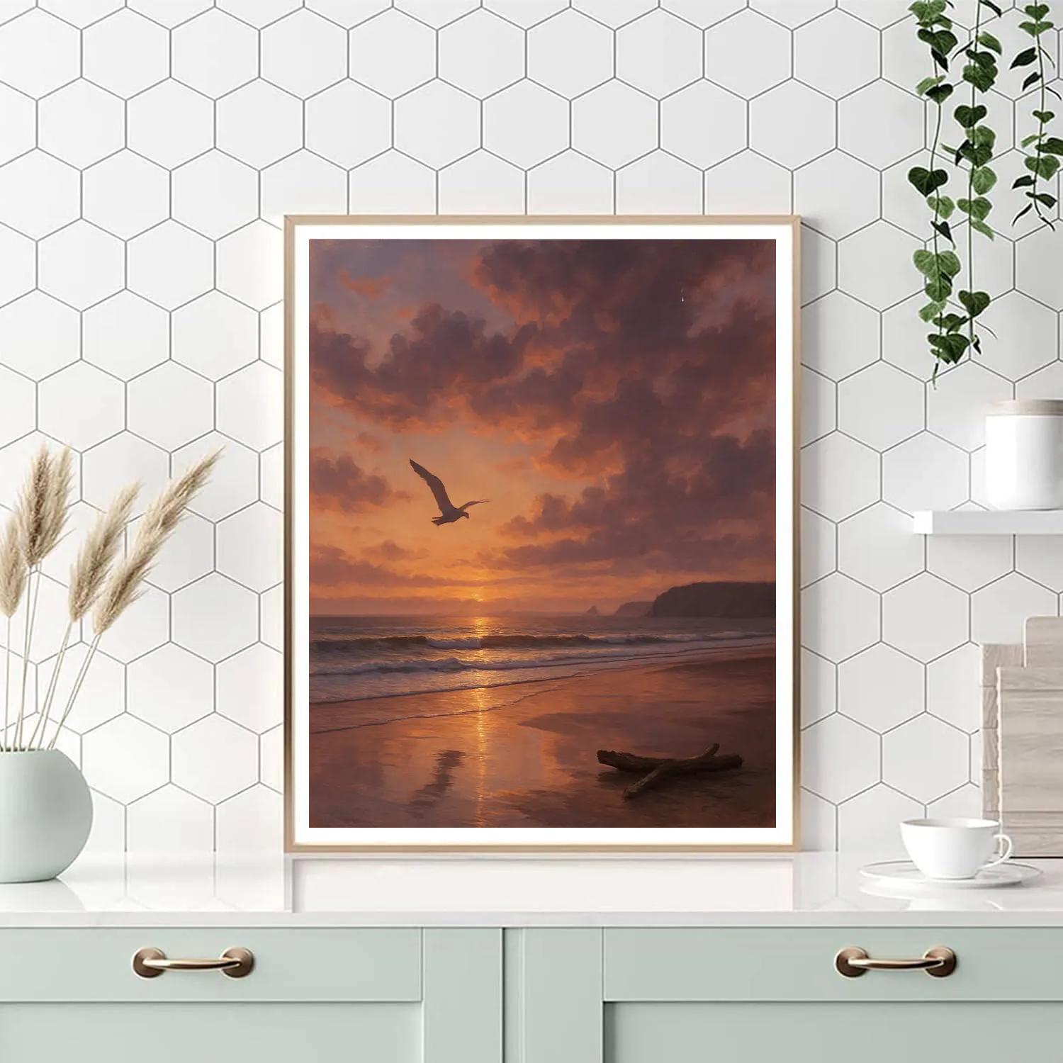 Sunset Ember Shoreline Painting by numbers kit