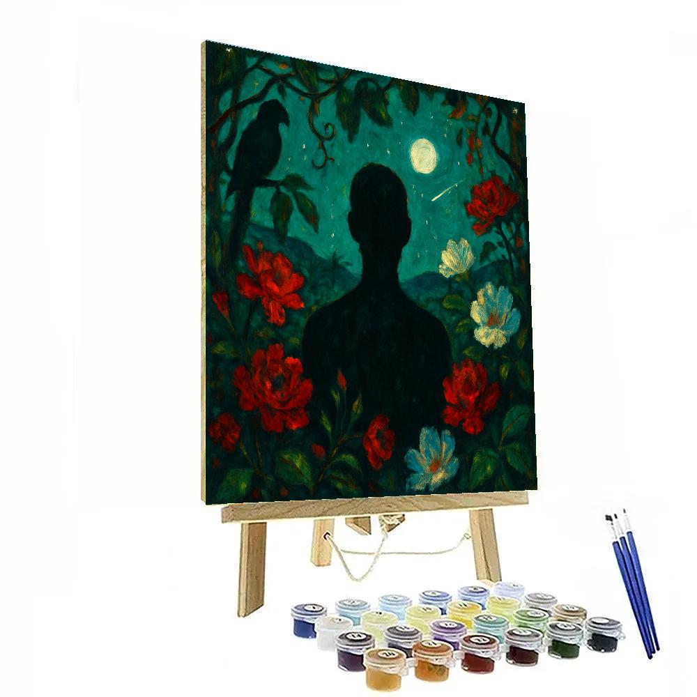 Frida Wild Garden Night Paint by numbers art