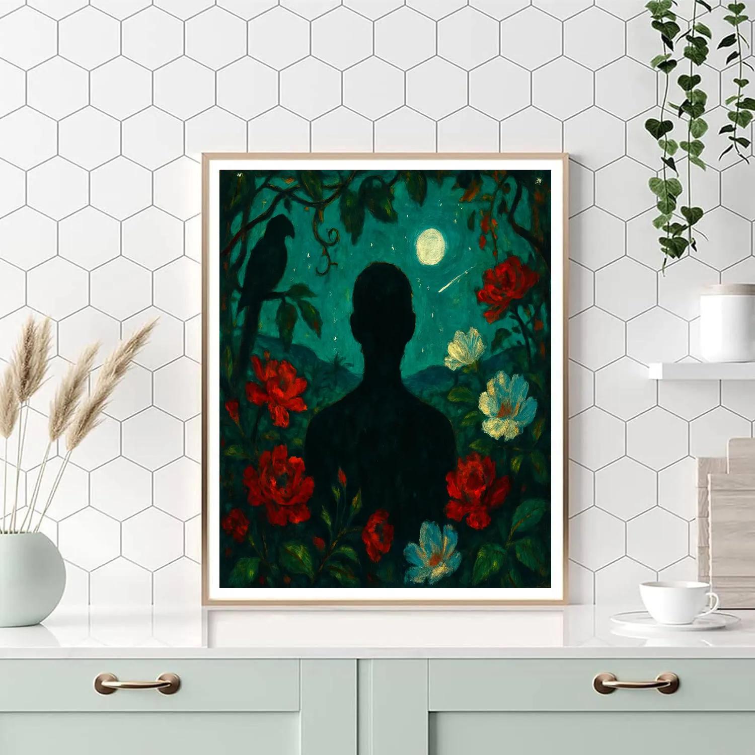 Frida Wild Garden Night Paint by numbers art