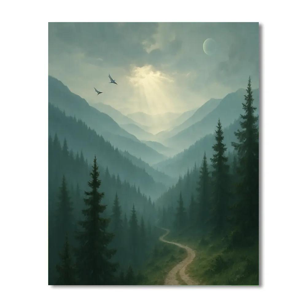 Green Mountain Whispering Ridge Number painting