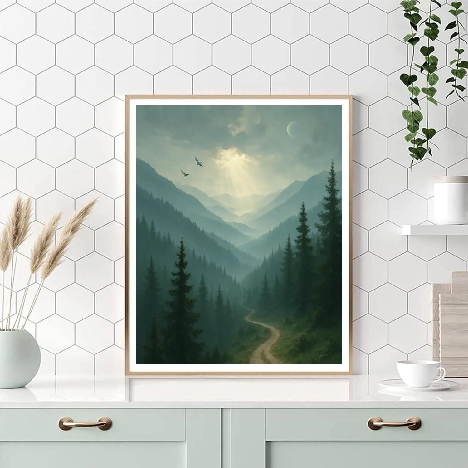 Green Mountain Whispering Ridge Number painting